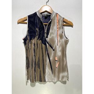 Jamie Sadock performance tennis golf top quarter zip designer sportswear women S